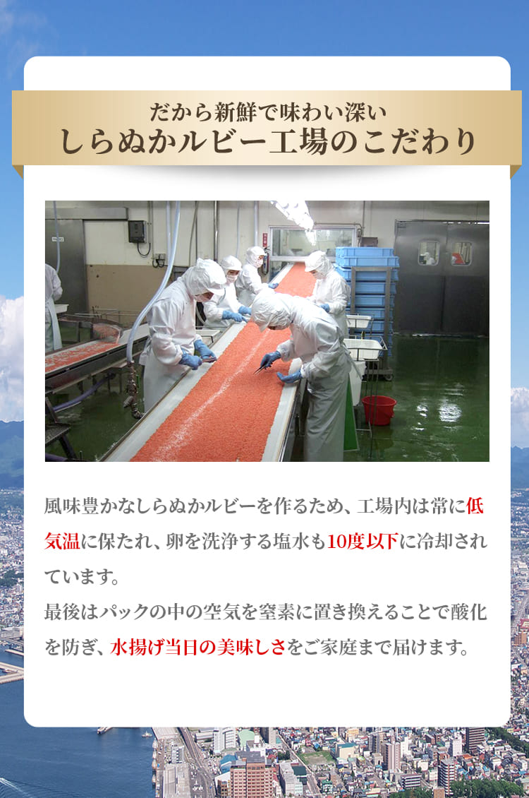 だから新鮮でい味わい深い　しらぬかルビー工場のこだわり